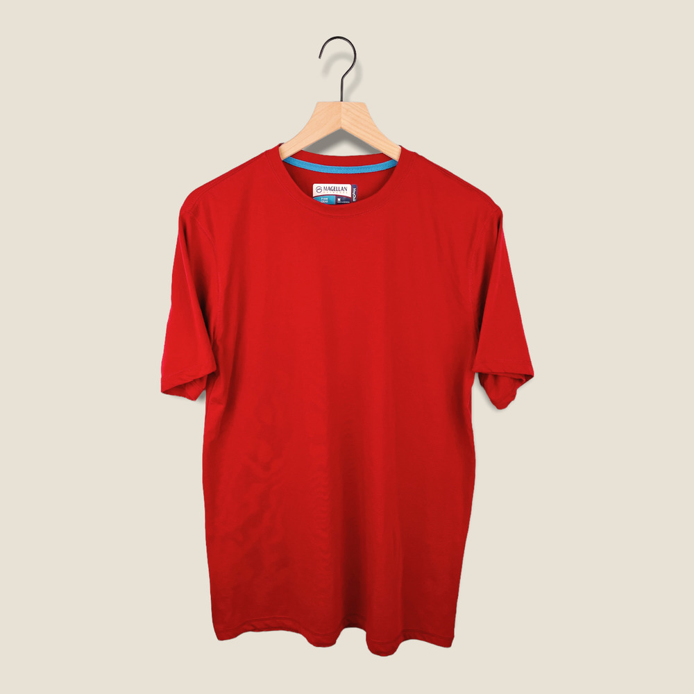 Magellan Outdoors Fish Gear Loose Fit Tee, Red, M
